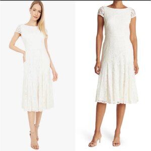 Vince Camuto Lace Cap Sleeve Midi Dress – Cream – Size 10 – NWT
